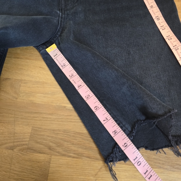 Agolde 90's Pinch Waist Nix Denim Jean Shorts Black Dark Modest 27 - Picture 8 of 9